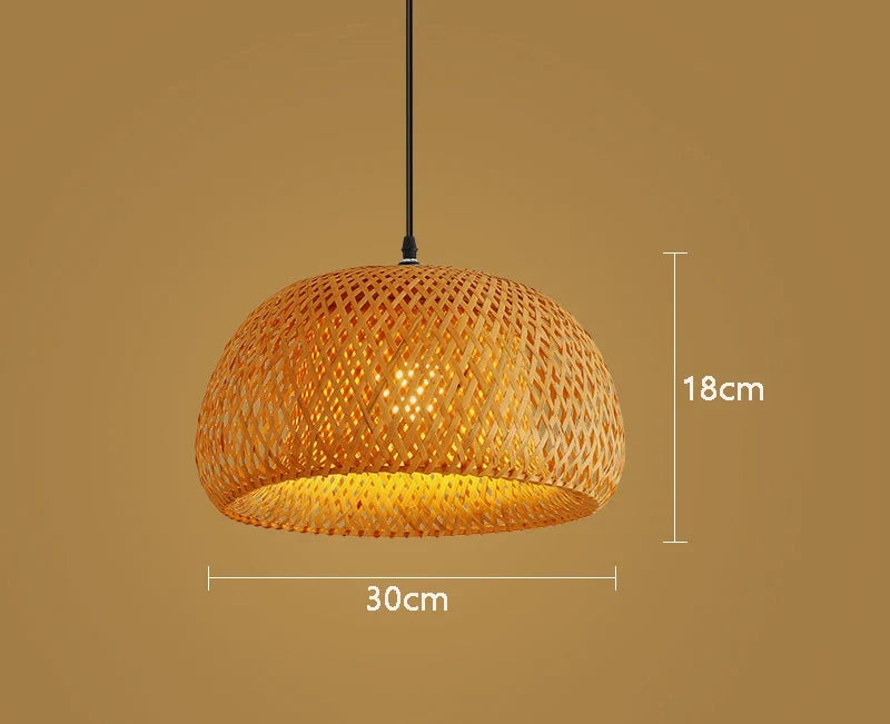 Handwoven Bamboo Rattan Pendant Lamp