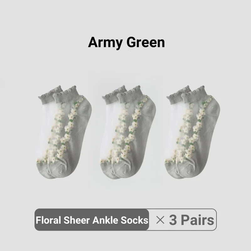 3 Pairs Army Green