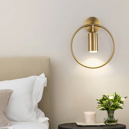 Halo Nordic Gold Minimalist Wall Light