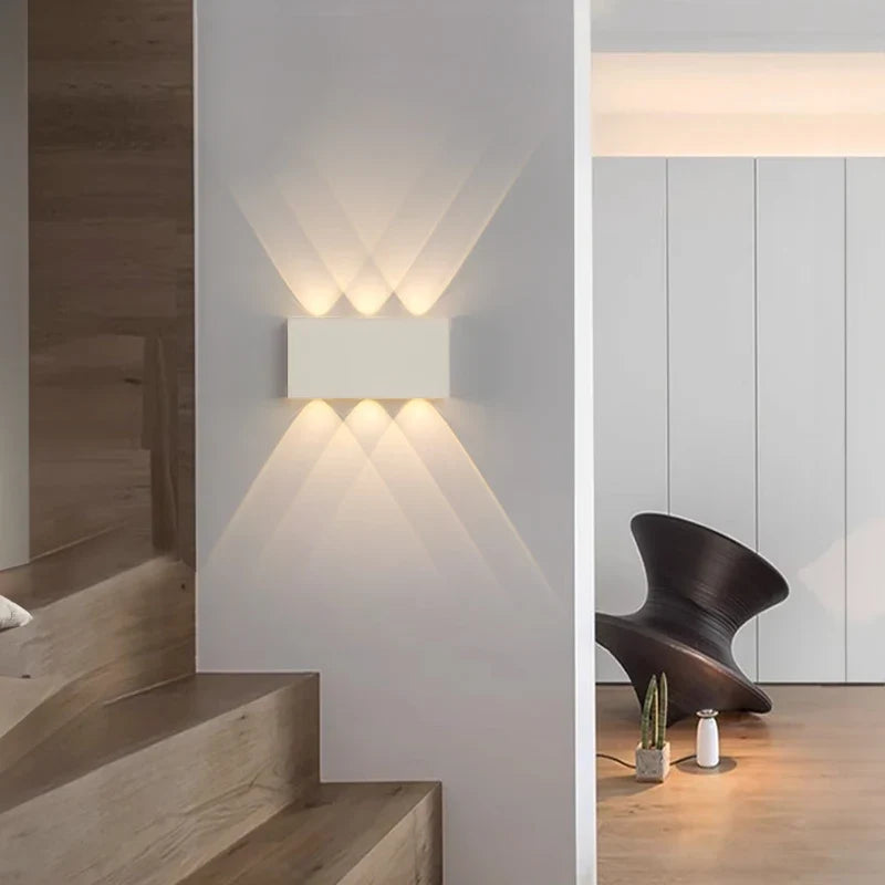 LumiBlock Rechargeable Wood-Grain Wall Lamp