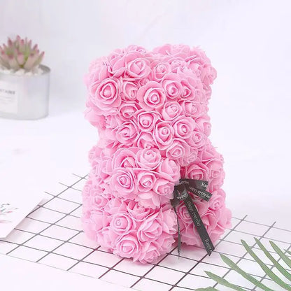 Light Pink foam rose bear