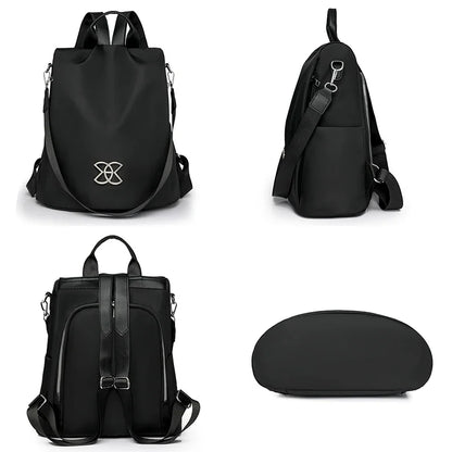 Backpack front, side, back and base views