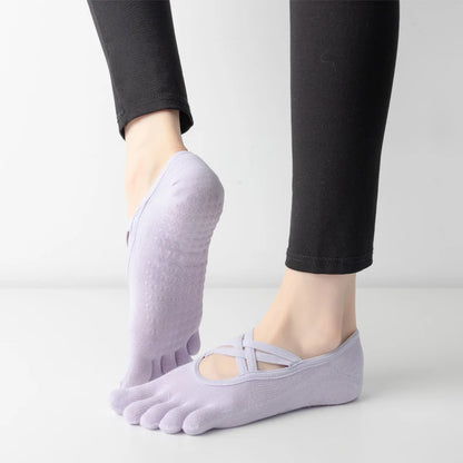 Non-Slip Five Toe Yoga Socks