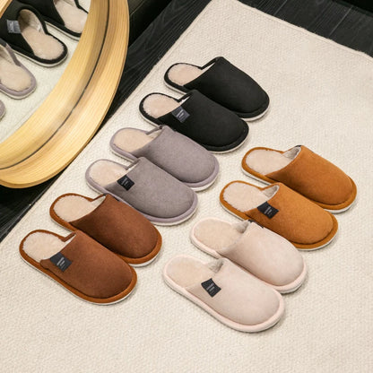 Plush Winter House Slippers, Non-Slip