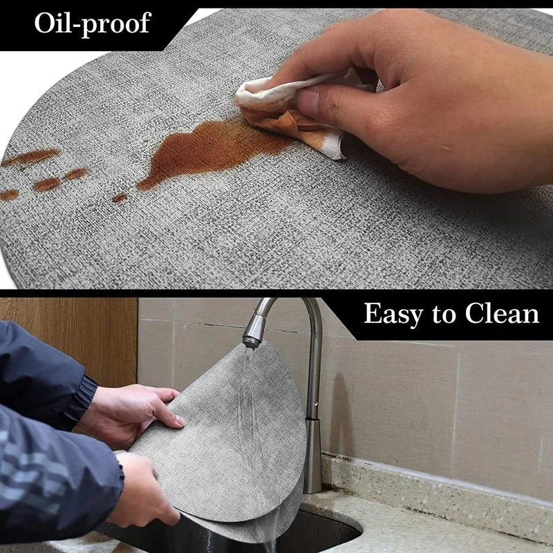 Oval Faux Leather Placemats