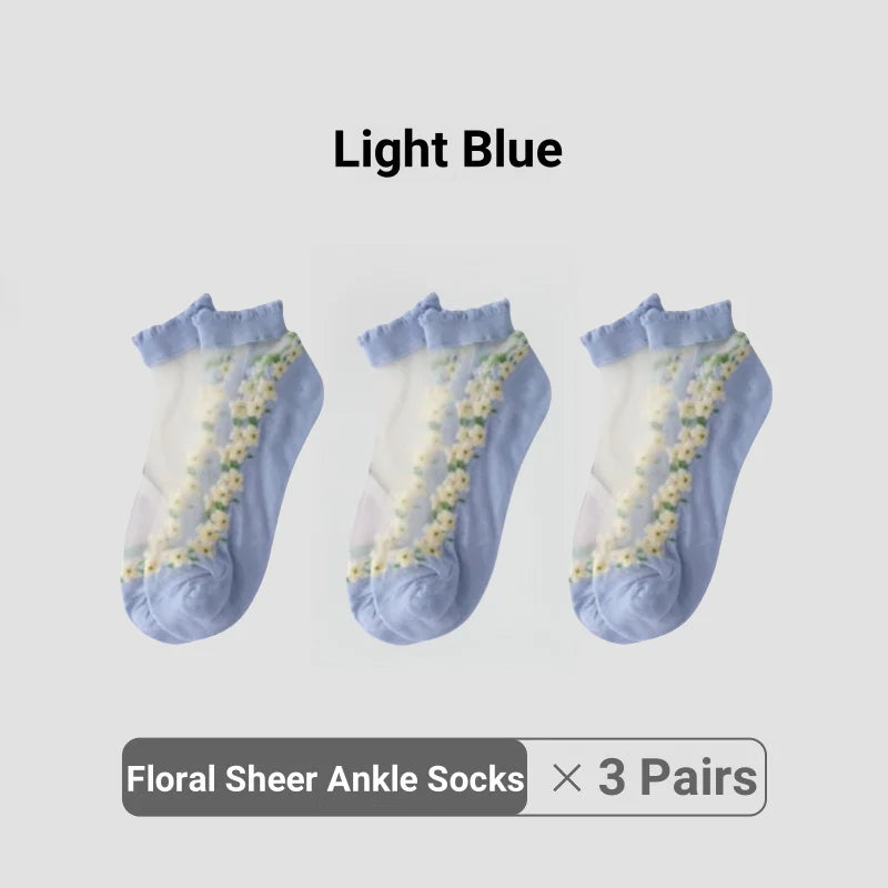 3 Pairs Light Blue