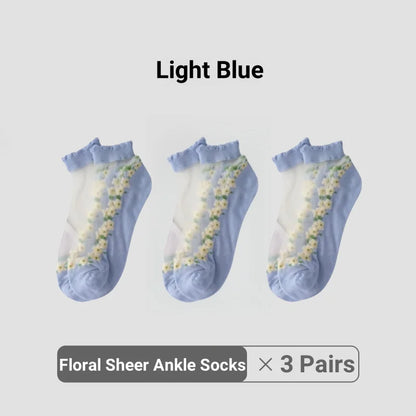 3 Pairs Light Blue