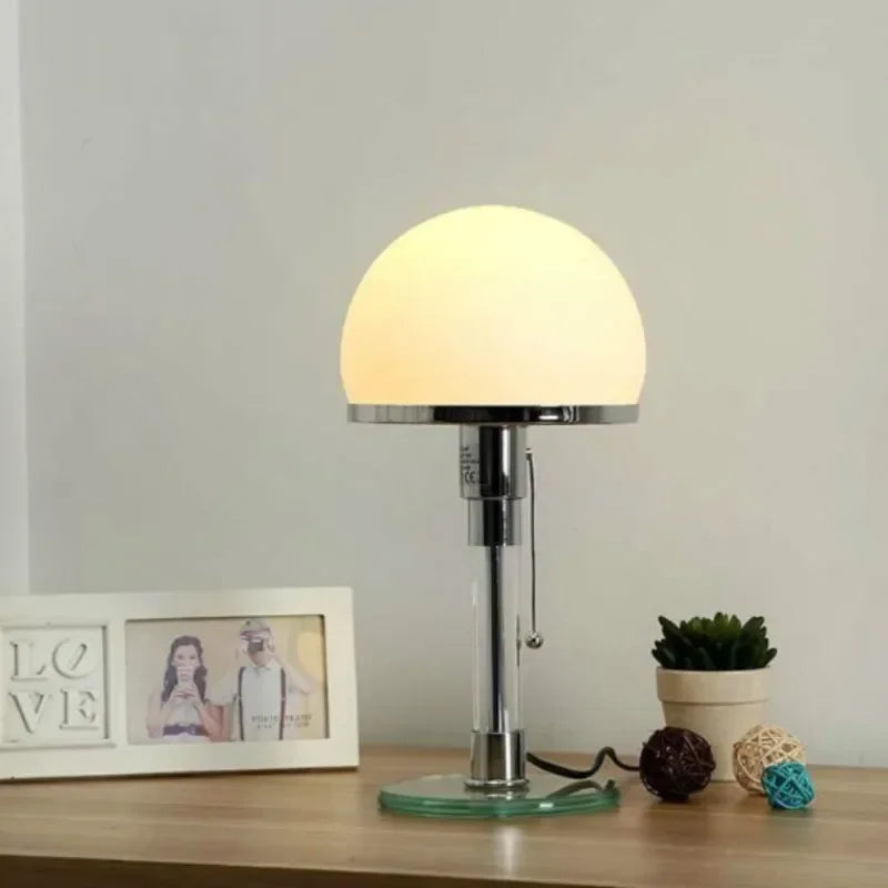 Bauhaus Style Opal Glass Table Lamp