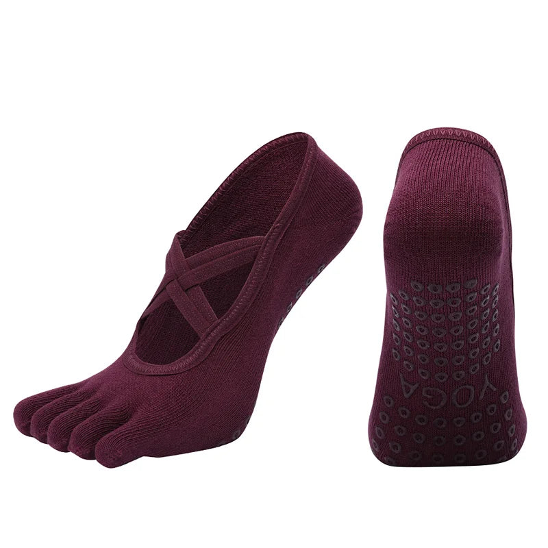 Non-Slip Five Toe Yoga Socks