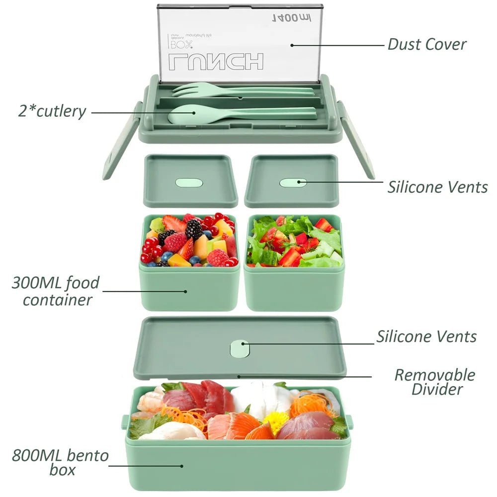 47oz Double Layer Bento Box