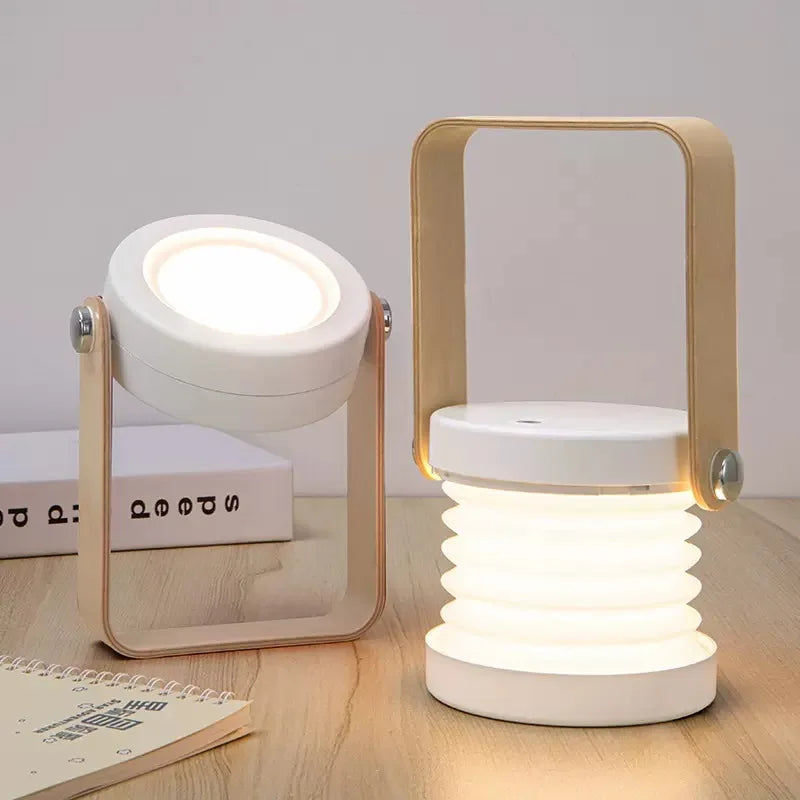 Folding Rechargeable Wooden Handle Lantern