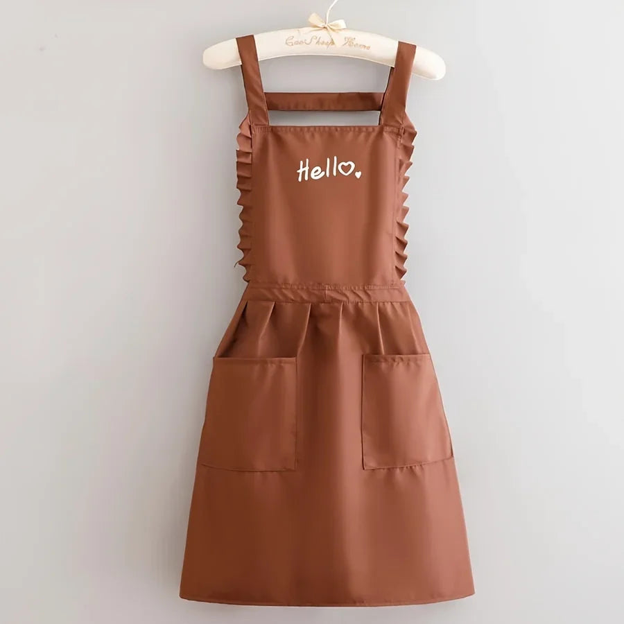 FloraBelle Ruffled Waterproof Pinafore Apron
