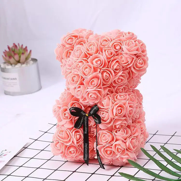 Coral foam rose bear