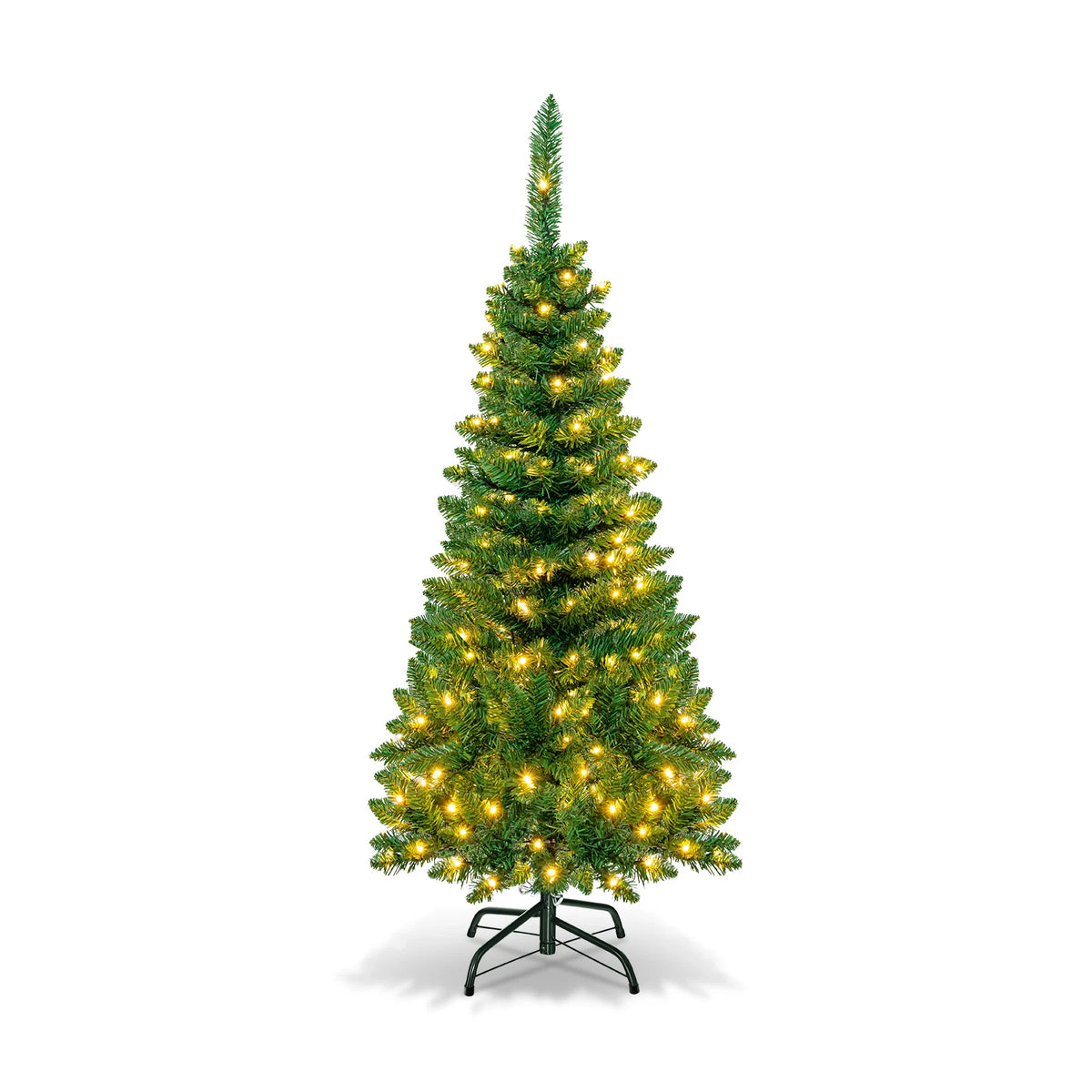 Pre-Lit Pencil Christmas Tree with Warm White LED Lights