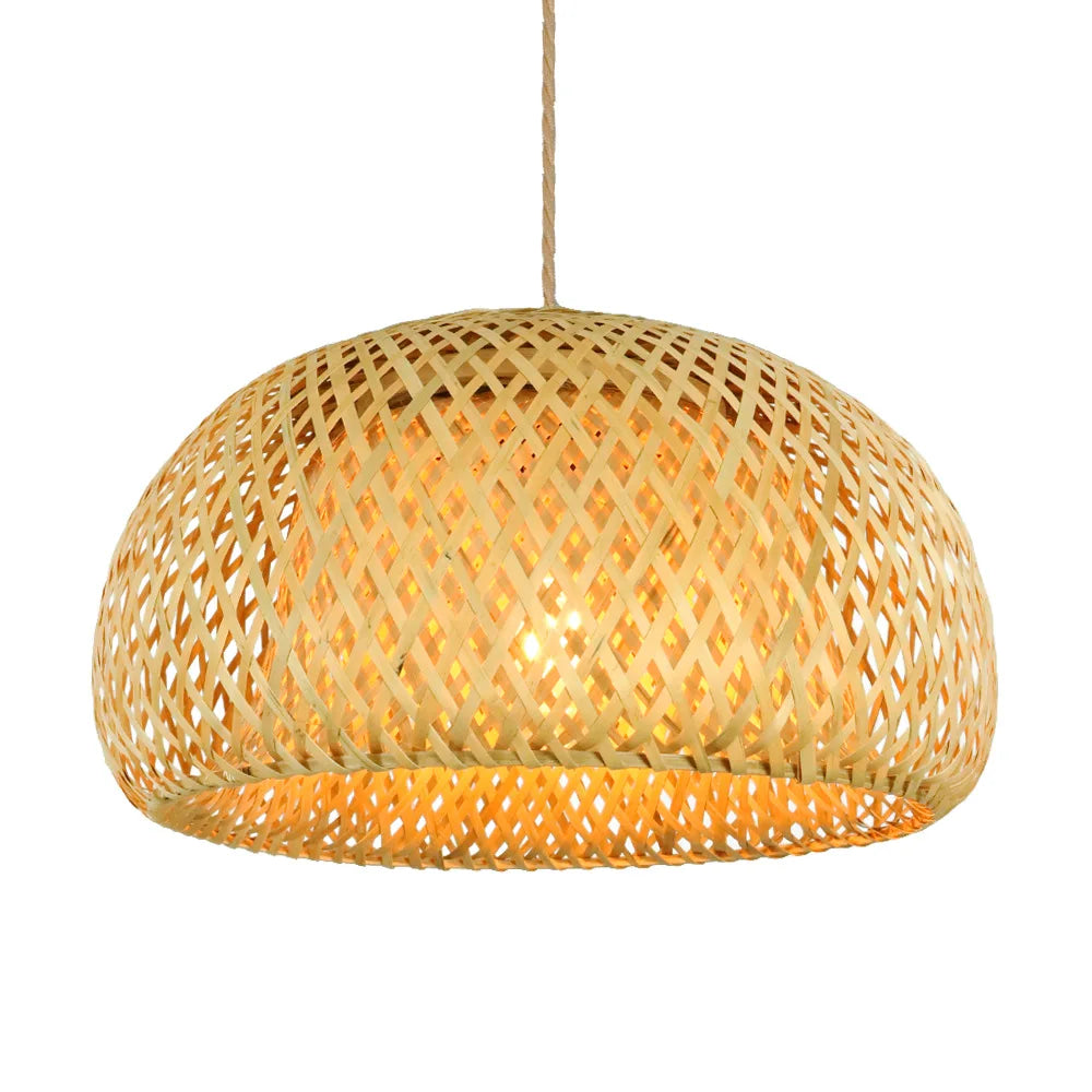 Handwoven Bamboo Rattan Pendant Lamp