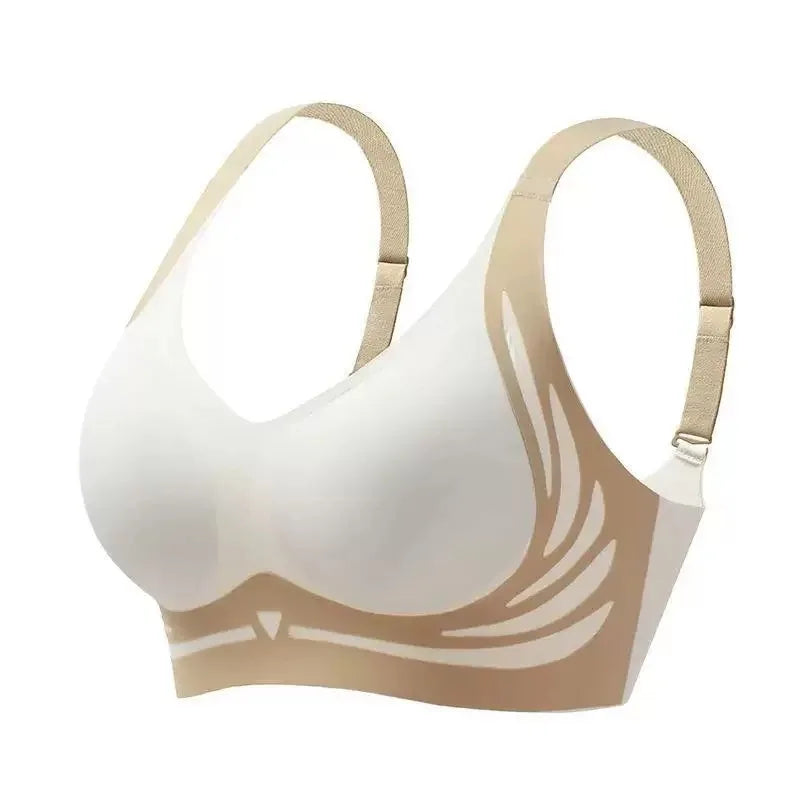 Champagne wireless seamless everyday support bra