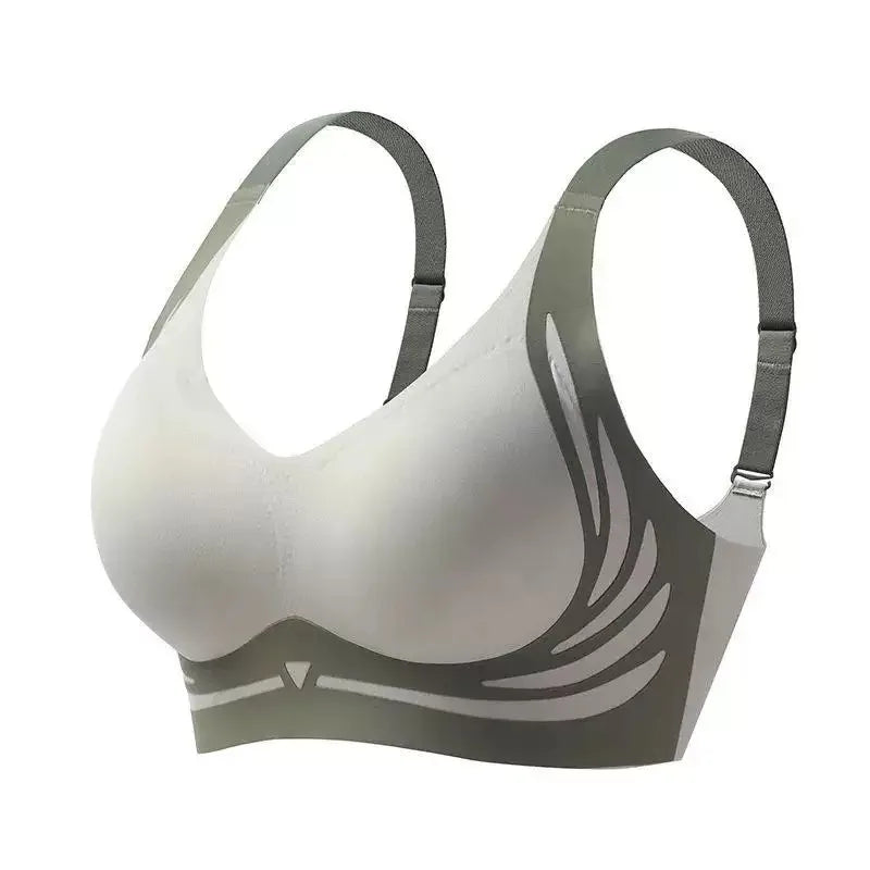 Green wireless seamless everyday support bra