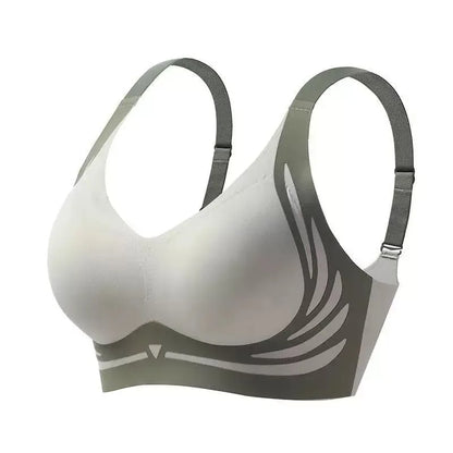 Green wireless seamless everyday support bra