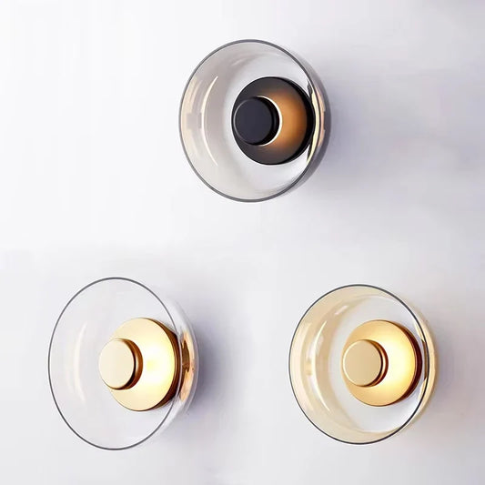 Nordic Round Glass LED Wall Sconce