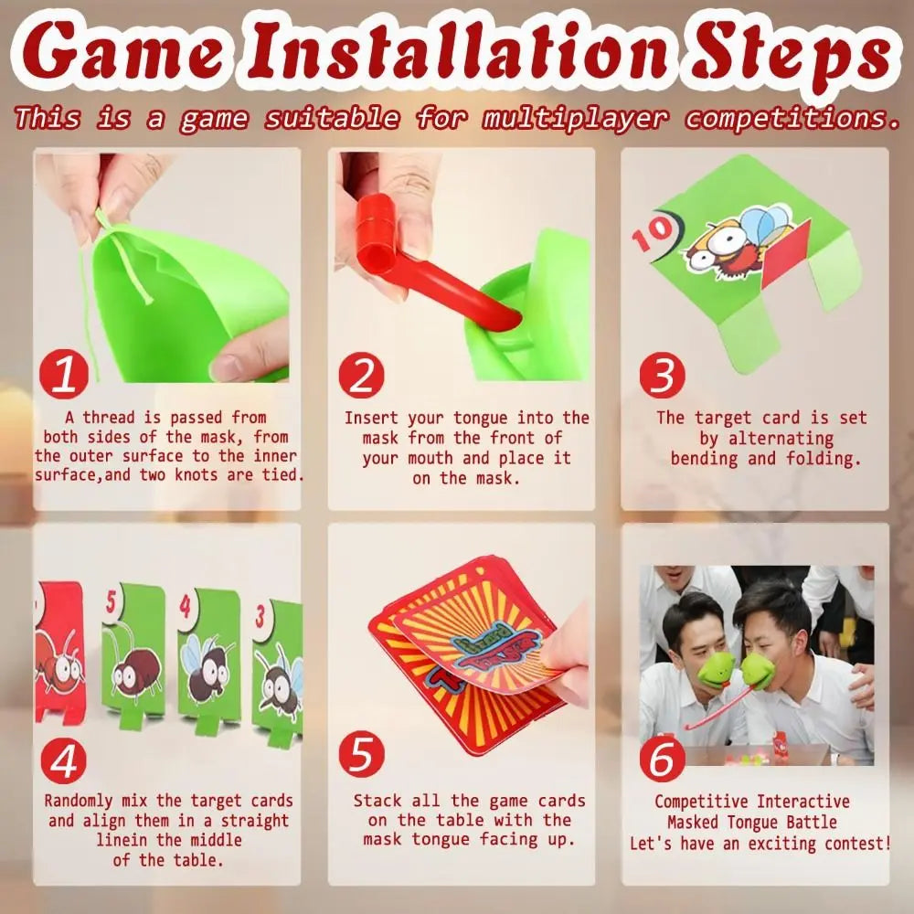 How to set up the frog tongue game