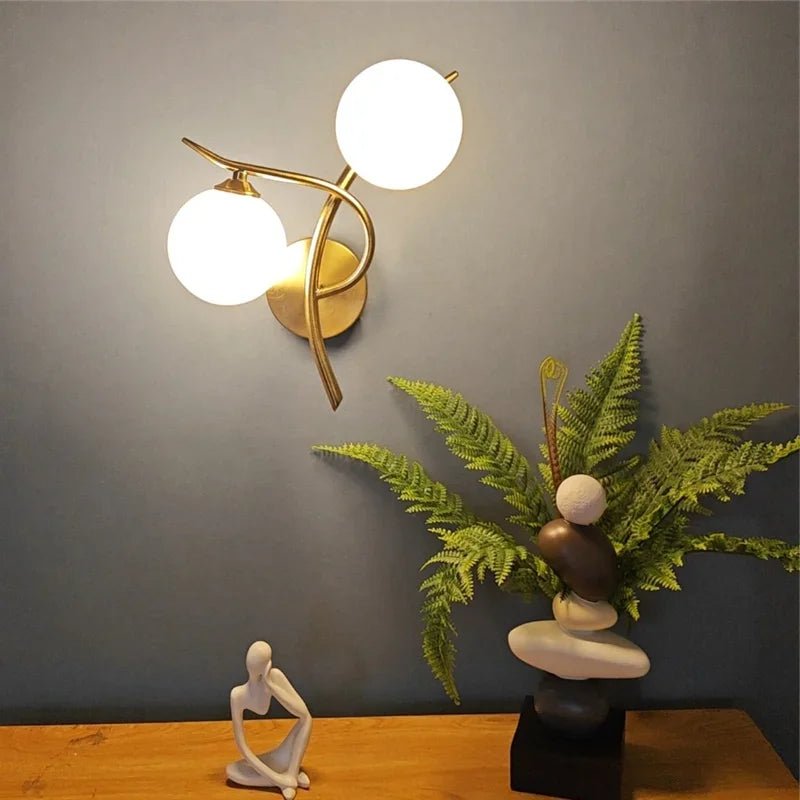 Lunara Nordic Dual Globe LED Wall Light