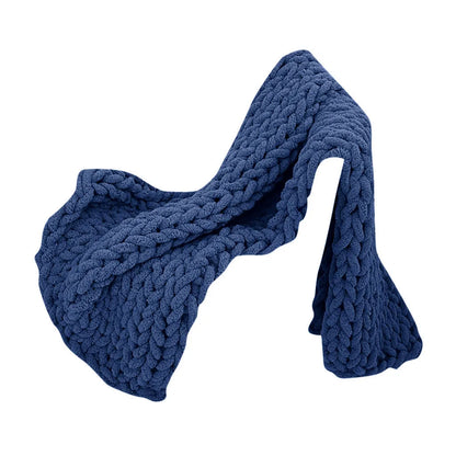 Chunky Knit Chenille Throw Blanket