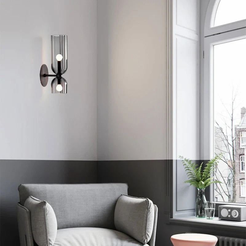 Tinted Glass Tube Wall Lamp