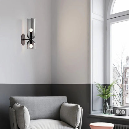 Tinted Glass Tube Wall Lamp