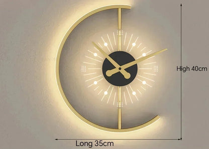 Lunaris LED Wall Lamp Clock