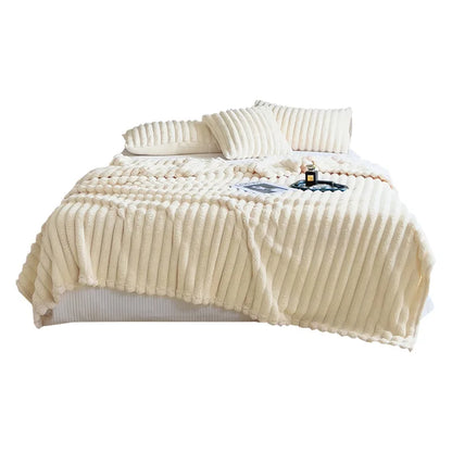 Luxury Faux Rabbit Fur Throw Blanket