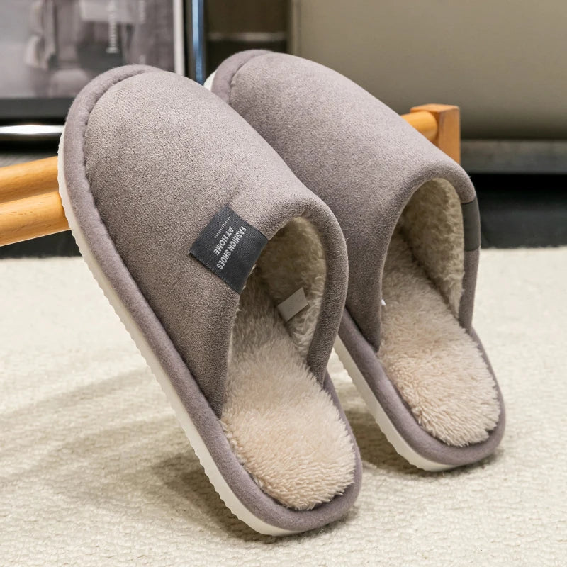 Plush Winter House Slippers, Non-Slip