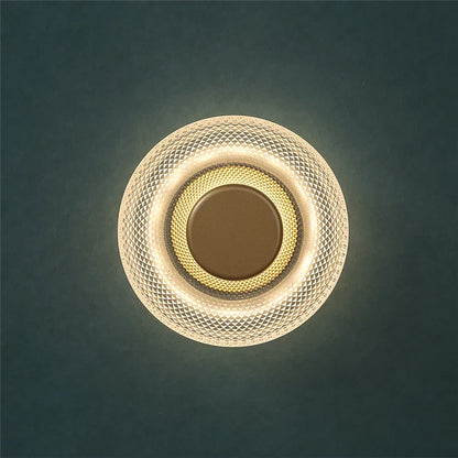Colored Textured Glass LED Disc Wall Lamp