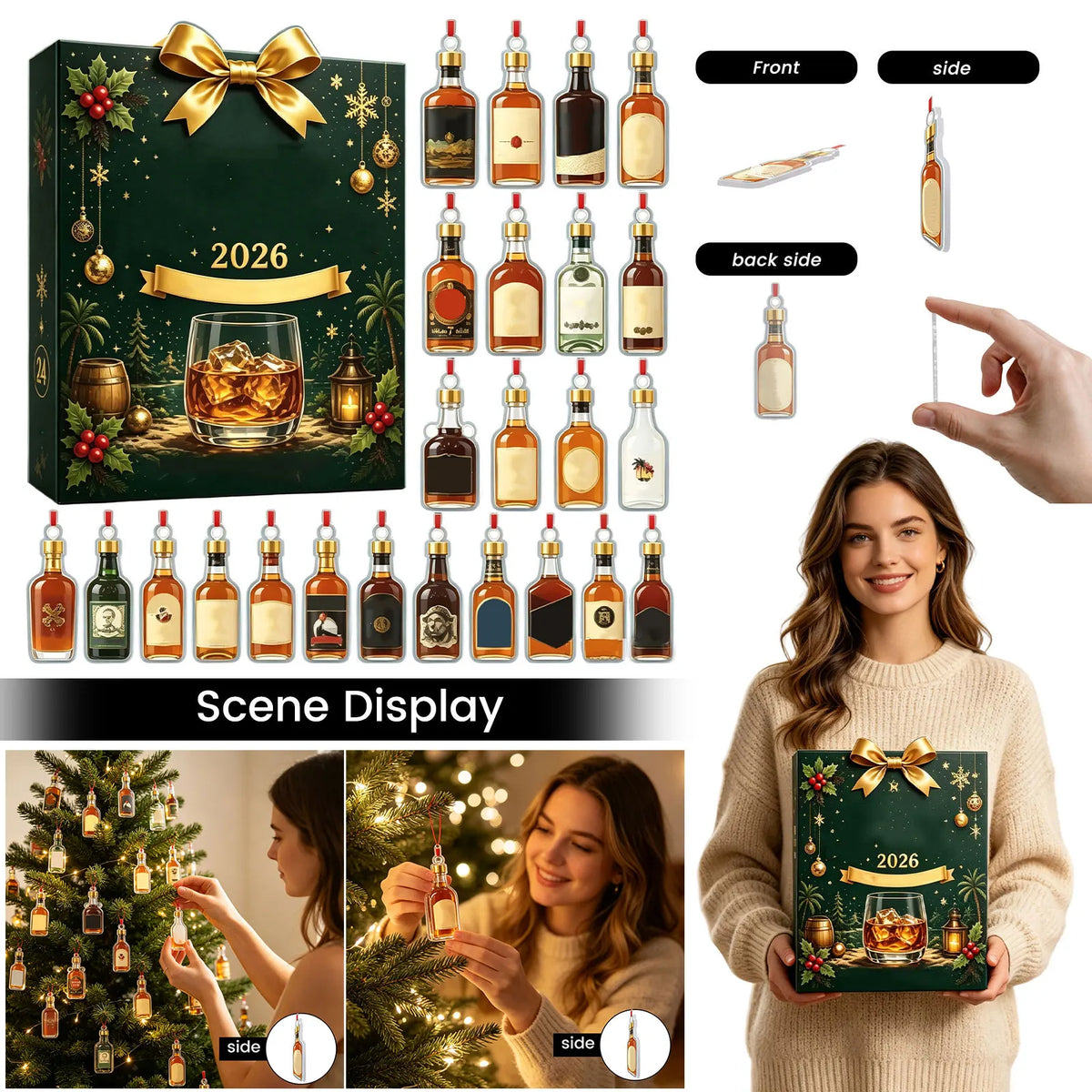 2026 advent calendar box, ornament set and holiday display
