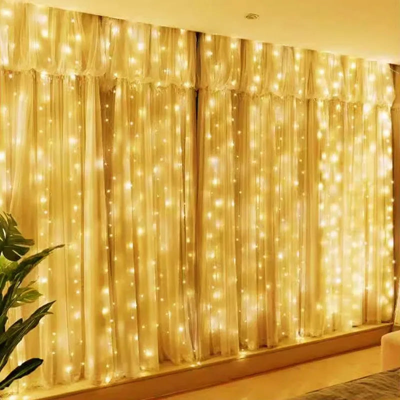 USB curtain fairy string lights