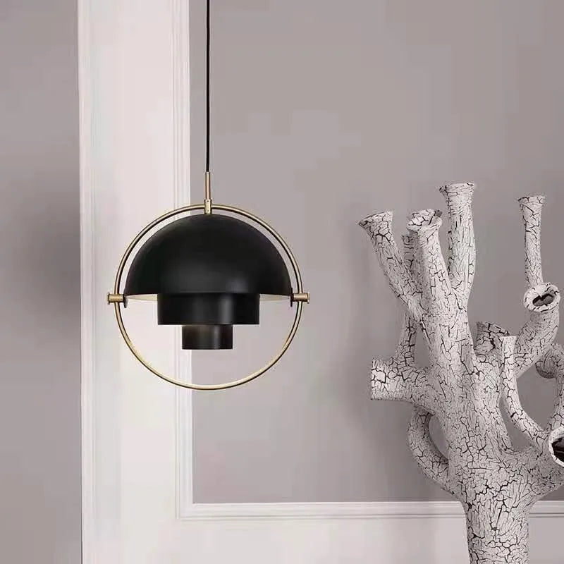 Sculptural Nordic Metal Pendant Light