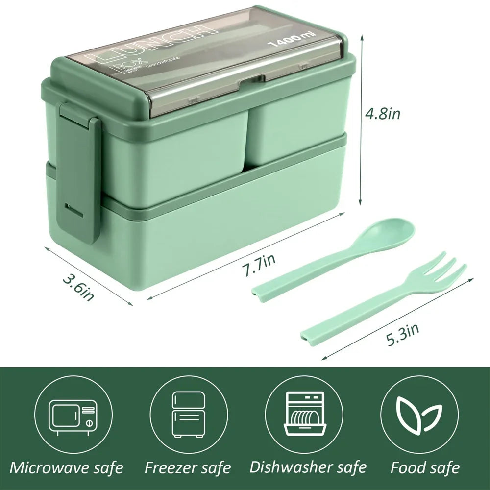 47oz Double Layer Bento Box