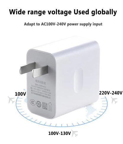 100W SuperVOOC Fast Charger US Charging Plug USB Charger Type C Cable