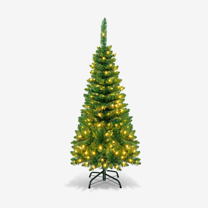 Pre-Lit Pencil Christmas Tree with Warm White LED Lights