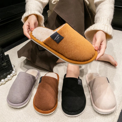 Plush Winter House Slippers, Non-Slip