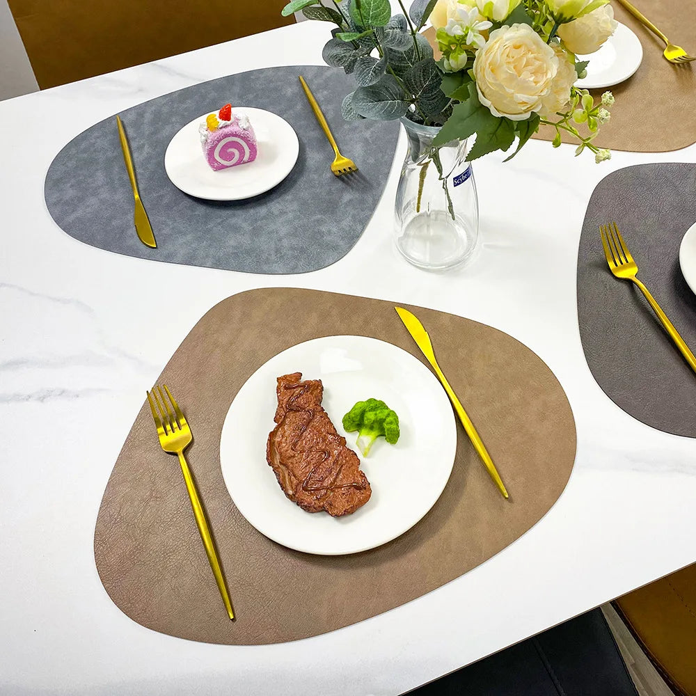 NordicDrop Double-Sided Faux Leather Placemats