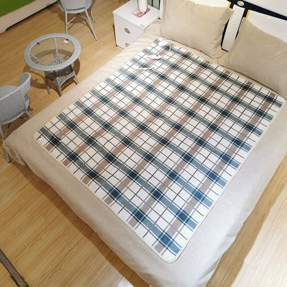 Plaid electric heated blanket