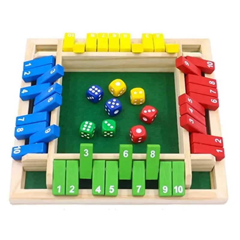 Shut the Box Wooden Dice Game