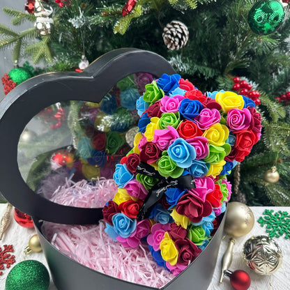 Rainbow foam rose bear