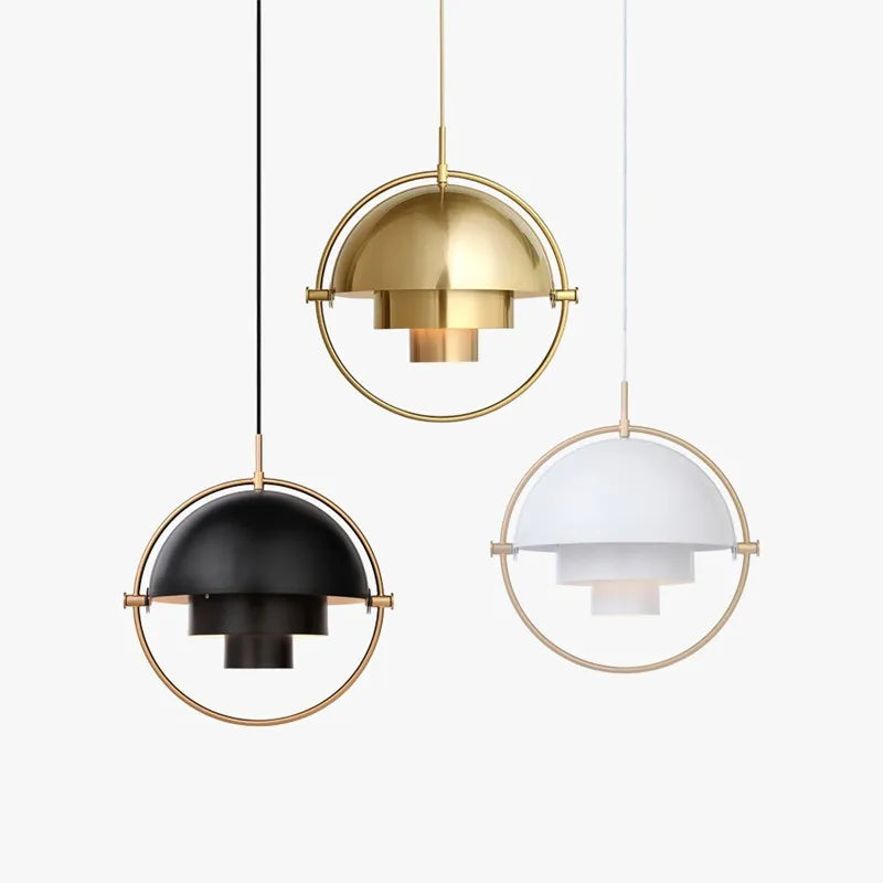 Sculptural Nordic Metal Pendant Light