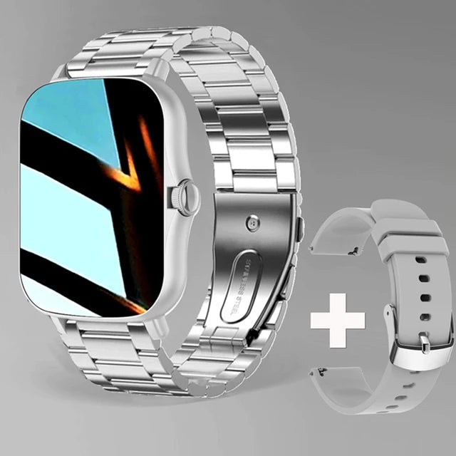 Silver + Steel Band smartwatch