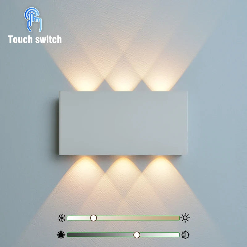 LumiBlock Rechargeable Wood-Grain Wall Lamp