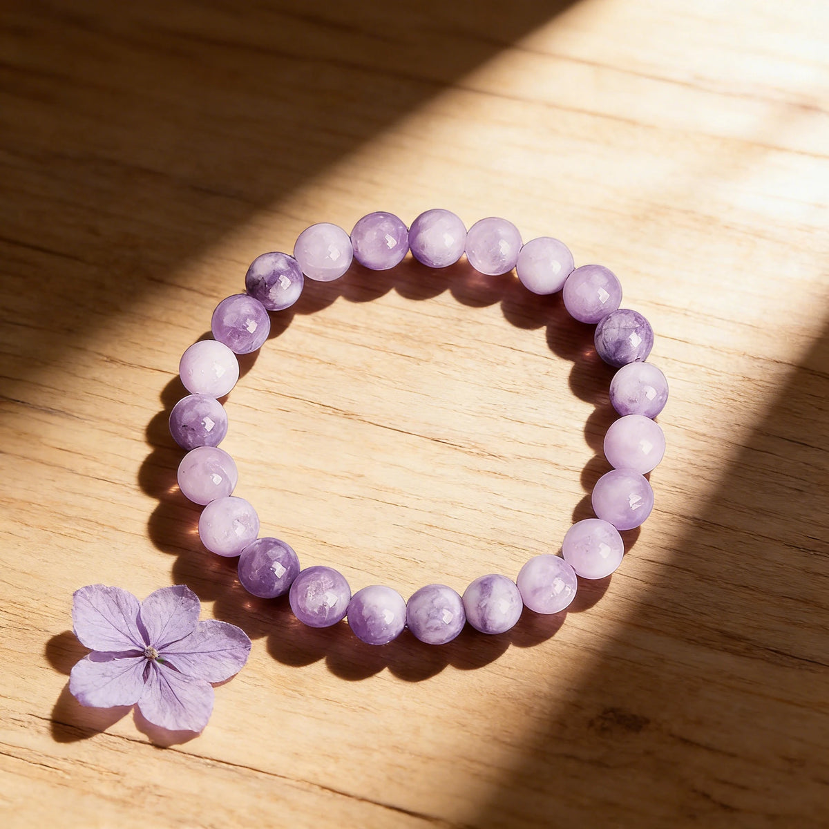 Natural stone beaded bracelet