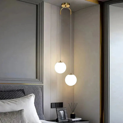 Luna Nordic Glass Globe Pendant Light