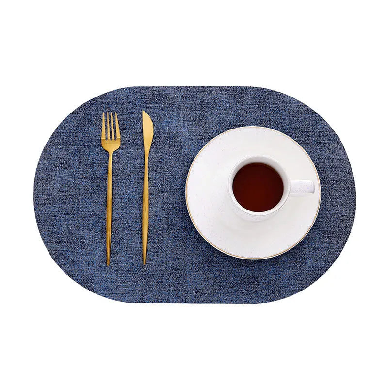 Oval Faux Leather Placemats