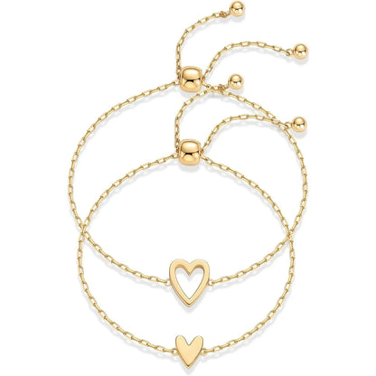 Gold Matching Hearts Set
